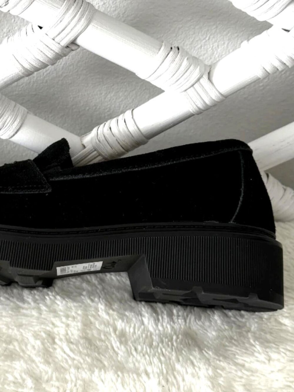 NWOB Clarks Lauryl Step Black Suede Penny Loafers Shoes Size 7 M - Picture 8 of 12